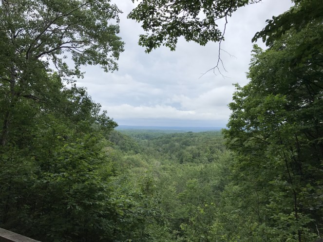 beautiful valley view jordan river pathway hiking backpacking michigan