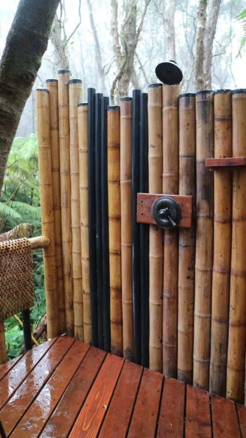 outdoor shower treehouse volcano hawaii treehouse big island rainforest