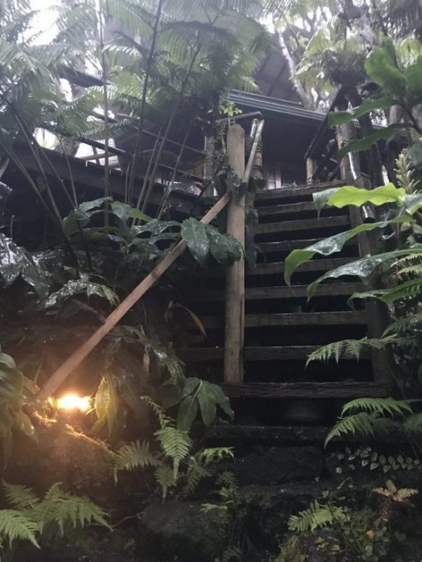 steps treehouse hawaii big island volcano