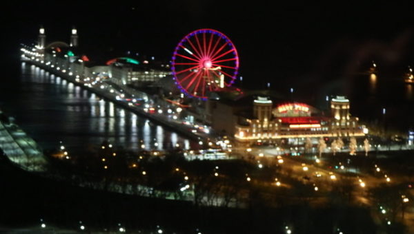 navy pier chicago night nighttime lake michigan