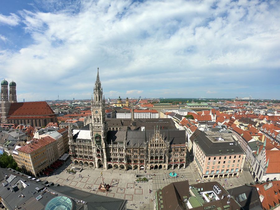 st peters church munich stairs view city travel